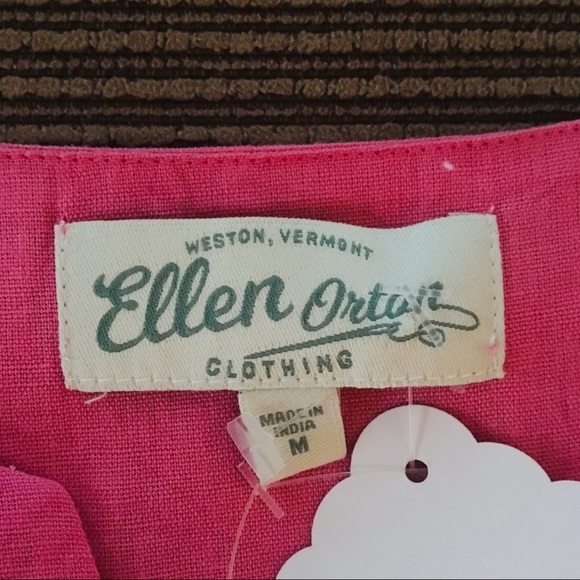 Ellen Orton size medium cotton dress pink boho - Picture 4 of 13